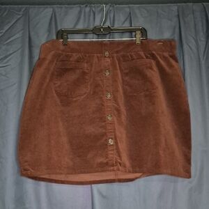 Torrid Chocolate Corduroy Mini Skirt